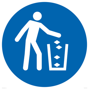 Mandatory: Use litter bin